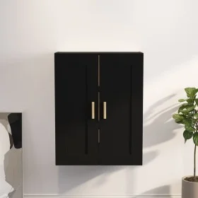 Armario de pared madera de ingeniería negro 69,5x32,5x90 cm de vidaXL, Estantes y estanterías - Ref: Foro24-812295, Precio: 6...