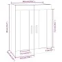 Armario de pared madera de ingeniería negro 69,5x32,5x90 cm de vidaXL, Estantes y estanterías - Ref: Foro24-812295, Precio: 6...