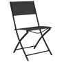 Mesa y sillas de bistró 3 piezas acero negro de vidaXL, Conjuntos de jardín - Ref: Foro24-318765, Precio: 106,09 €, Descuento: %
