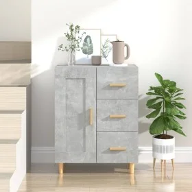 Gray concrete plywood sideboard 69.5x34x90 cm by vidaXL, Sideboards - Ref: Foro24-812226, Price: 85,39 €, Discount: %