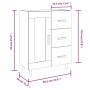 Aparador de madera contrachapada gris hormigón 69,5x34x90 cm de vidaXL, Aparadores - Ref: Foro24-812226, Precio: 86,43 €, Des...