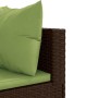 Set muebles de jardín 5 piezas y cojines ratán sintético marrón en Conjuntos de jardín | Comprar online en Foru.es
