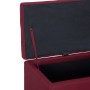 Banco con espacio de almacenaje 116 cm poliéster rojo vino en Bancos para recibidores y almacenamiento | Comprar online en Foru.
