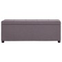 Banco con espacio de almacenaje 116 cm poliéster gris topo en Bancos para recibidores y almacenamiento | Comprar online en Foru.