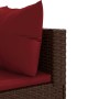 Set muebles de jardín 5 piezas y cojines ratán sintético marrón en Conjuntos de jardín | Comprar online en Foru.es
