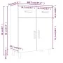 Aparador de madera contrachapada blanco 69,5x34x89 cm de vidaXL, Aparadores - Ref: Foro24-812186, Precio: 99,16 €, Descuento: %