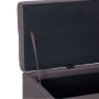 Banco con espacio de almacenaje 116 cm poliéster gris topo en Bancos para recibidores y almacenamiento | Comprar online en Foru.