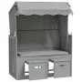 Silla playa Strandkorb con dosel ratán sintético madera gris de vidaXL, Tumbonas - Ref: Foro24-318650, Precio: 269,43 €, Desc...
