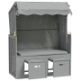 Silla playa Strandkorb con dosel ratán sintético madera gris de vidaXL, Tumbonas - Ref: Foro24-318650, Precio: 292,48 €, Desc...