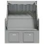 Silla playa Strandkorb con dosel ratán sintético madera gris de vidaXL, Tumbonas - Ref: Foro24-318650, Precio: 269,43 €, Desc...