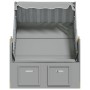 Silla playa Strandkorb con dosel ratán sintético madera gris de vidaXL, Tumbonas - Ref: Foro24-318650, Precio: 292,48 €, Desc...