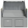 Silla playa Strandkorb con dosel ratán sintético madera gris de vidaXL, Tumbonas - Ref: Foro24-318650, Precio: 292,48 €, Desc...