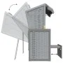 Silla playa Strandkorb con dosel ratán sintético madera gris de vidaXL, Tumbonas - Ref: Foro24-318650, Precio: 269,43 €, Desc...