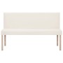 Banco de cuero sintético 139,5 cm color crema en Bancos para recibidores y almacenamiento | Comprar online en Foru.es