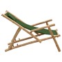 Silla de playa de bambú y lona verde de vidaXL, Sillas de jardín - Ref: Foro24-318598, Precio: 80,15 €, Descuento: %
