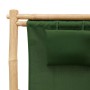 Silla de playa de bambú y lona verde de vidaXL, Sillas de jardín - Ref: Foro24-318598, Precio: 80,15 €, Descuento: %