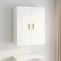 Armario de pared colgante blanco brillante 69,5x34x90 cm de vidaXL, Aparadores - Ref: Foro24-812264, Precio: 86,36 €, Descuen...