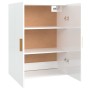 Armario de pared colgante blanco brillante 69,5x34x90 cm de vidaXL, Aparadores - Ref: Foro24-812264, Precio: 86,36 €, Descuen...