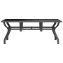 Mesa de jardín acero y vidrio gris y negro 180x80x70 cm de vidaXL, Mesas de jardín - Ref: Foro24-318771, Precio: 247,11 €, De...