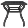 Mesa de jardín acero y vidrio gris y negro 180x80x70 cm de vidaXL, Mesas de jardín - Ref: Foro24-318771, Precio: 247,11 €, De...