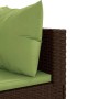 Set muebles de jardín 5 piezas y cojines ratán sintético marrón en Conjuntos de jardín | Comprar online en Foru.es