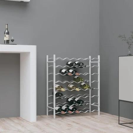 White metal wine rack for 48 bottles by vidaXL, Wine racks - Ref: Foro24-340908, Price: 84,85 €, Discount: %