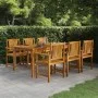 Mesa de jardín de madera maciza de acacia 200x100x74 cm de vidaXL, Mesas de jardín - Ref: Foro24-318744, Precio: 214,80 €, De...