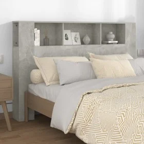 Mueble cabecero gris hormigón 160x18,5x104,5 cm de vidaXL, Cabeceros y pies de cama - Ref: Foro24-811938, Precio: 64,76 €, De...