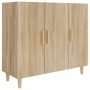 Aparador de madera de ingeniería roble Sonoma 90x34x80 cm de vidaXL, Aparadores - Ref: Foro24-812495, Precio: 100,74 €, Descu...