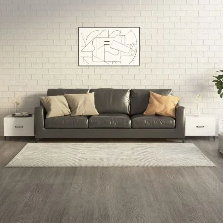 Mesa de centro patas de metal 2 uds blanco brillo 50x50x40 cm de vidaXL, Mesas de centro - Ref: Foro24-812739, Precio: 61,53 ...