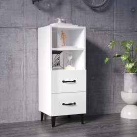 Aparador de madera contrachapada blanco brillante 34,5x34x90 cm de vidaXL, Aparadores - Ref: Foro24-812372, Precio: 64,24 €, ...