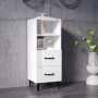 Aparador de madera contrachapada blanco brillante 34,5x34x90 cm de vidaXL, Aparadores - Ref: Foro24-812372, Precio: 64,24 €, ...