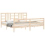 Estructura de cama con cabecero madera maciza 200x200 cm de vidaXL, Camas y somieres - Ref: Foro24-3193941, Precio: 144,11 €,...