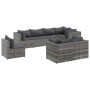 Set de muebles de jardín 8 pzas y cojines ratán sintético gris en Conjuntos de jardín | Comprar online en Foru.es