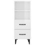 Aparador de madera contrachapada blanco brillante 34,5x34x90 cm de vidaXL, Aparadores - Ref: Foro24-812372, Precio: 64,24 €, ...