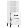 Aparador de madera contrachapada blanco brillante 34,5x34x90 cm de vidaXL, Aparadores - Ref: Foro24-812372, Precio: 64,24 €, ...
