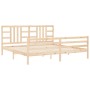 Estructura de cama con cabecero madera maciza 200x200 cm de vidaXL, Camas y somieres - Ref: Foro24-3193941, Precio: 144,11 €,...