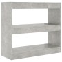 Estantería/divisor de espacios gris hormigón 80x30x72 cm de vidaXL, Librerías y estanterías - Ref: Foro24-811695, Precio: 48,...