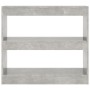 Estantería/divisor de espacios gris hormigón 80x30x72 cm de vidaXL, Librerías y estanterías - Ref: Foro24-811695, Precio: 48,...