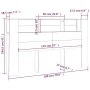 Weißes Kopfteilmöbel 180x18,5x104,5 cm von vidaXL, Kopf- und Fußteile - Ref: Foro24-811943, Preis: 79,19 €, Rabatt: %