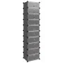 Zapatero PP negro 44x32x174 cm de vidaXL, Zapateros y organizadores de calzado - Ref: Foro24-340560, Precio: 67,64 €, Descuen...