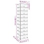 Zapatero PP negro 44x32x174 cm de vidaXL, Zapateros y organizadores de calzado - Ref: Foro24-340560, Precio: 71,47 €, Descuen...