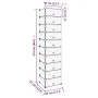 Zapatero PP negro 44x32x174 cm de vidaXL, Zapateros y organizadores de calzado - Ref: Foro24-340560, Precio: 67,64 €, Descuen...
