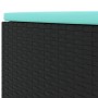 Set muebles de jardín 6 piezas y cojines ratán sintético negro en Conjuntos de jardín | Comprar online en Foru.es
