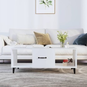 Mesa de centro madera contrachapada blanco 102x50x40 cm de vidaXL, Mesas de centro - Ref: Foro24-812699, Precio: 58,77 €, Des...