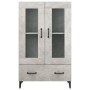Aparador de madera contrachapada gris hormigón 70x31x115 cm de vidaXL, Aparadores - Ref: Foro24-812559, Precio: 97,91 €, Desc...