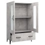 Aparador de madera contrachapada gris hormigón 70x31x115 cm de vidaXL, Aparadores - Ref: Foro24-812559, Precio: 97,91 €, Desc...