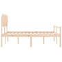 Cama para personas mayores con cabecero madera maciza 140x190cm de vidaXL, Camas y somieres - Ref: Foro24-3195526, Precio: 15...