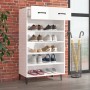 Mueble zapatero madera contrachapada blanco brillo 60x35x105 cm de vidaXL, Zapateros y organizadores de calzado - Ref: Foro24...