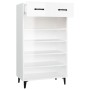 Mueble zapatero madera contrachapada blanco brillo 60x35x105 cm de vidaXL, Zapateros y organizadores de calzado - Ref: Foro24...